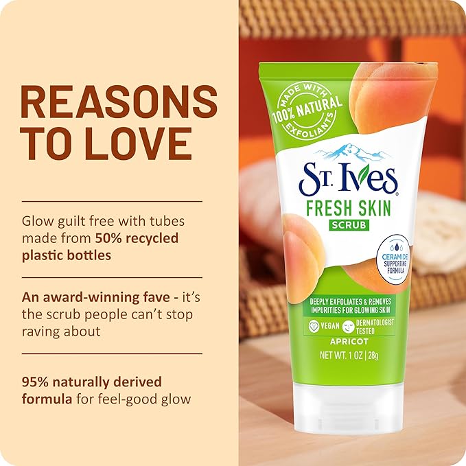St. Ives Apricot Scrub Exfoliant, Travel-Size – Fresh Skin Exfoliating Apricot - Image 8