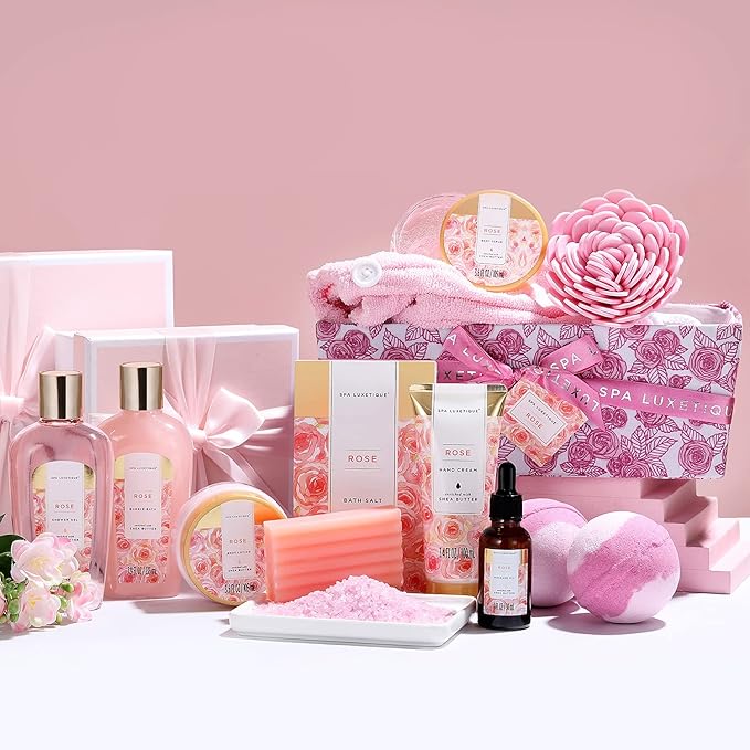 Spa Luxetique Spa Gift Baskets for Women, Bath Bombs, Body Lotion, Hand Cream - Image 2