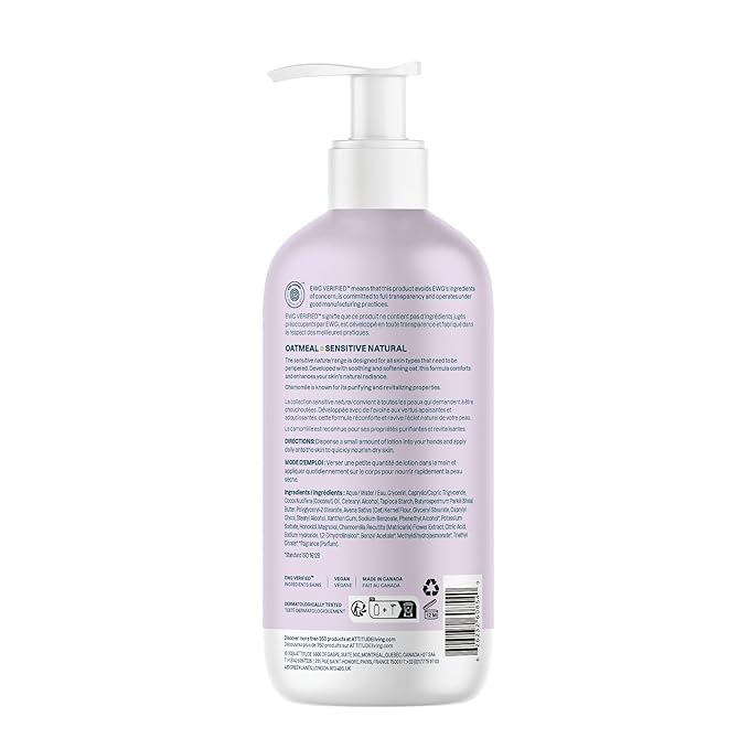 ATTITUDE Body Lotion for Sensitive Skin, EWG Verified, 98% Natural-Origin - Image 7