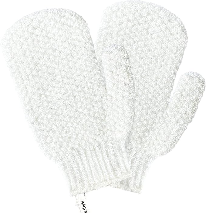 Evridwear Shower Exfoliating Mitts, Deep Cleanse Bathing Scrub Gloves Self Tan by Evridwear