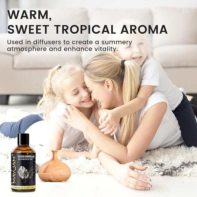 Coco-Vanilla Fragrance Oil Essential Oil, MAYJAM 3.38FL.OZ Coconut Vanilla Oil - Image 5