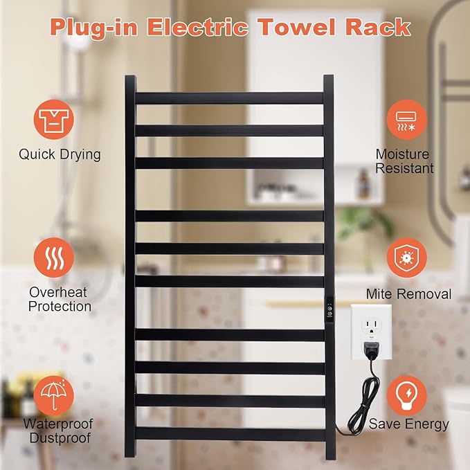 Towel Warmer Heated Towel Rack-Bar - Image 2