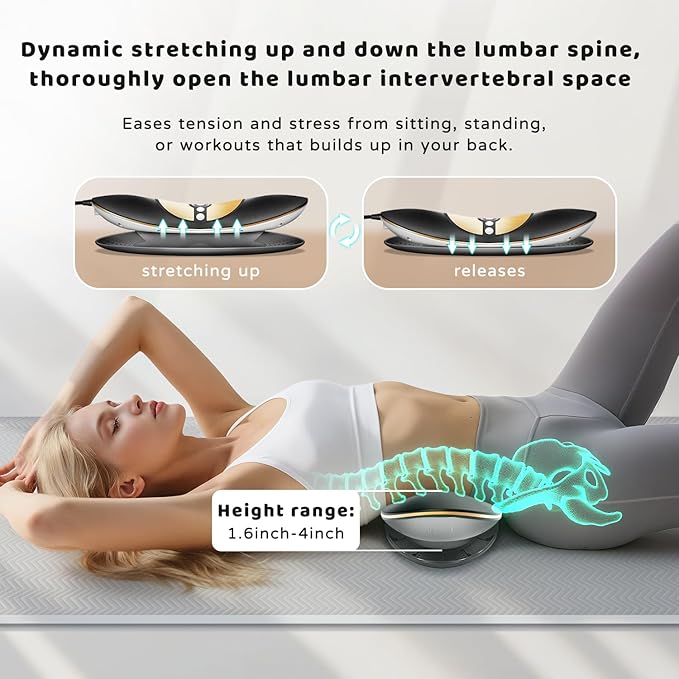 Cordless Electric Lumbar Traction Device, 4-in-1 Multifunctional Back Massager - Image 3