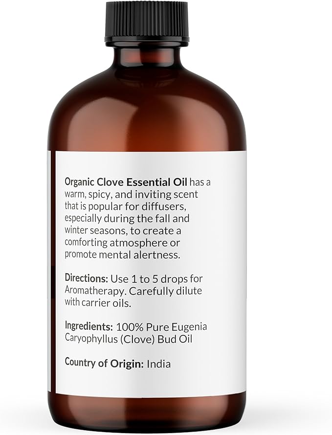 NaturoBliss Organic Clove Essential Oil 1 oz – 100% Pure, Undiluted - Image 2