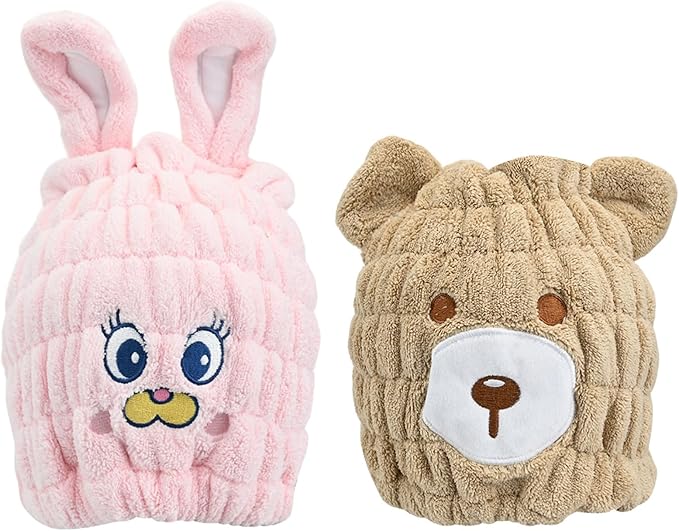 2 PCS Microfiber Hair Towel Wrap - Image 2