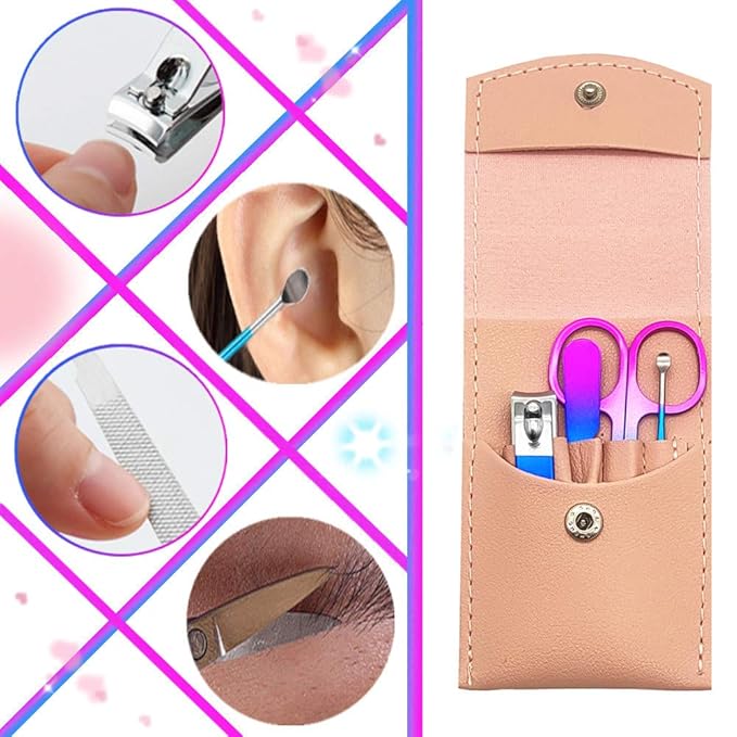 Manicure Set, Professional Women Nail Clippers Kit 4PCS， Stainless Steel Nail - Image 3