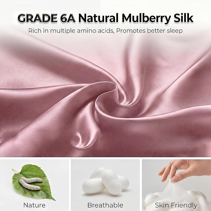100% Mulberry Silk Sleep Mask for Women & Men – 22 Momme 6A Grade, 3D Contoured - Image 3