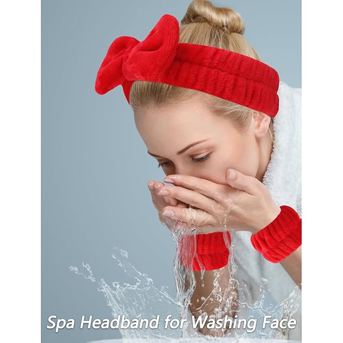 VELSCRUN Spa Headbands for Wash Face, Makeup Headband, Facial Skincare Headbands - Image 2
