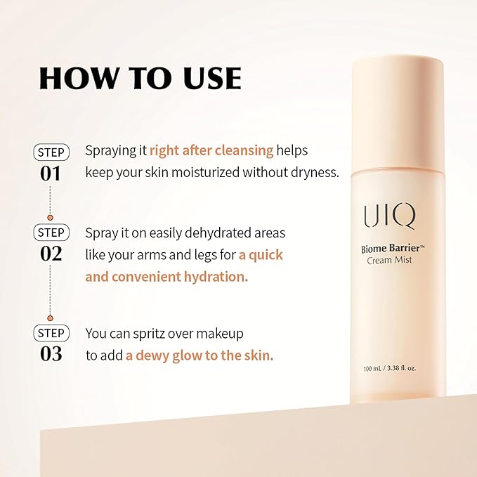 UIQ Biome Barrier Cream Mist, Skin Microbiome-Powered Face Mist - Image 9