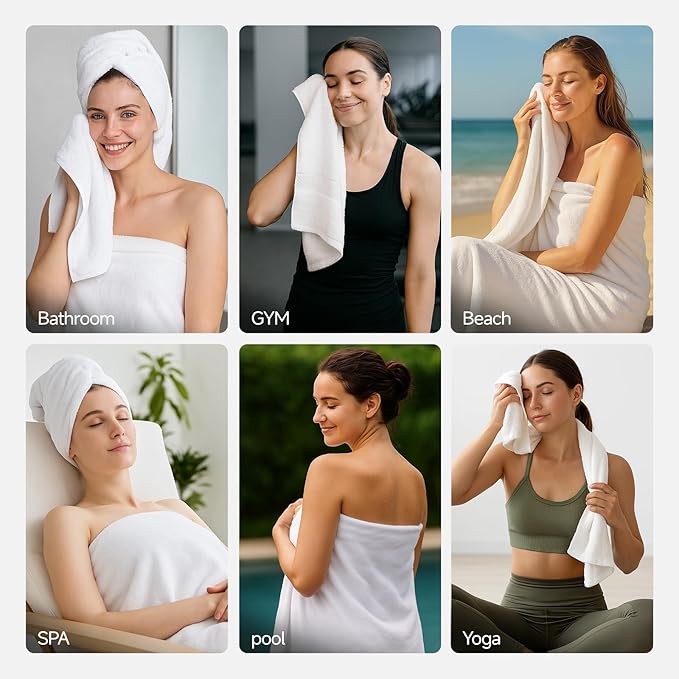 REDKISS Towels 8 Piece Luxury Bath Towel Set, 2 Bath Sheets, 2 Hand Towels - Image 8