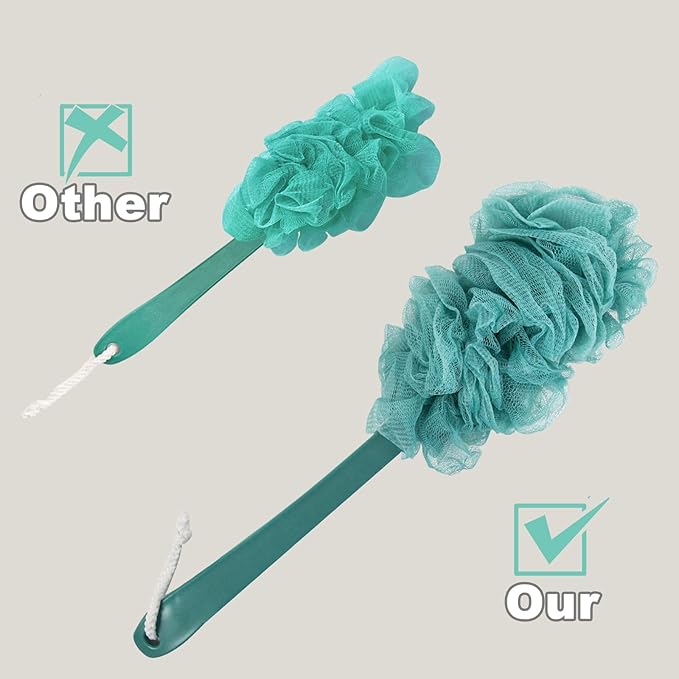 Evmliy 2Pack Back Scrubber for Shower, Loofah Sponge Brush Exfoliating Body - Image 6