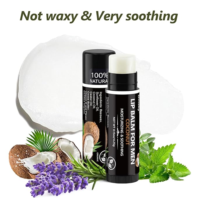 10 Pack Lip Balm for Men, Hydrating Natural Chapstick Bulk Vitamin E and Beeswax - Image 6
