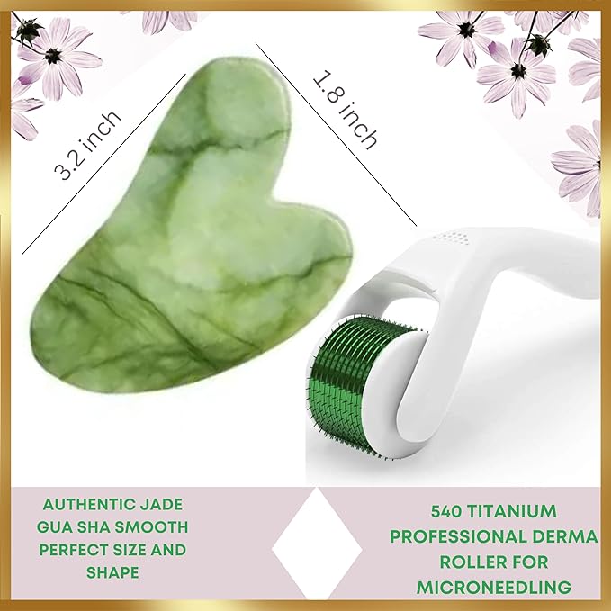 100% Authentic Jade Roller and Gua Sha Set - Image 5
