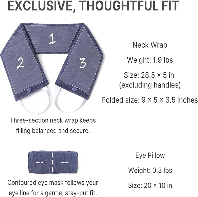 Microwave Heating Pad for Neck – Microwavable Neck Wrap & Eye Mask Set for Neck - Image 5