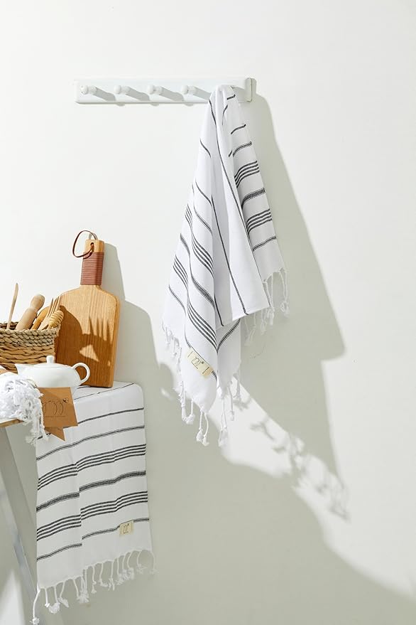 Hand Towels - Set of 2, Decorative Peshtemal Cotton Hand Towels - Image 5