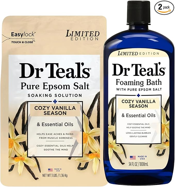 Dr Teal's Cozy Vanilla Season Comfort Pure Epsom Salt Soak and Cozy Vanilla by DrTeals