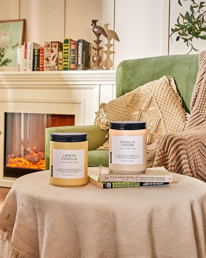 M&SENSE Large Vanilla Scented Candles - Image 8