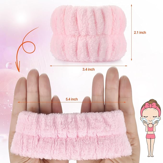 2pcs Wrist Bands for Washing Face Wash Wristbands Wrist Towels Arm Bands for - Image 4