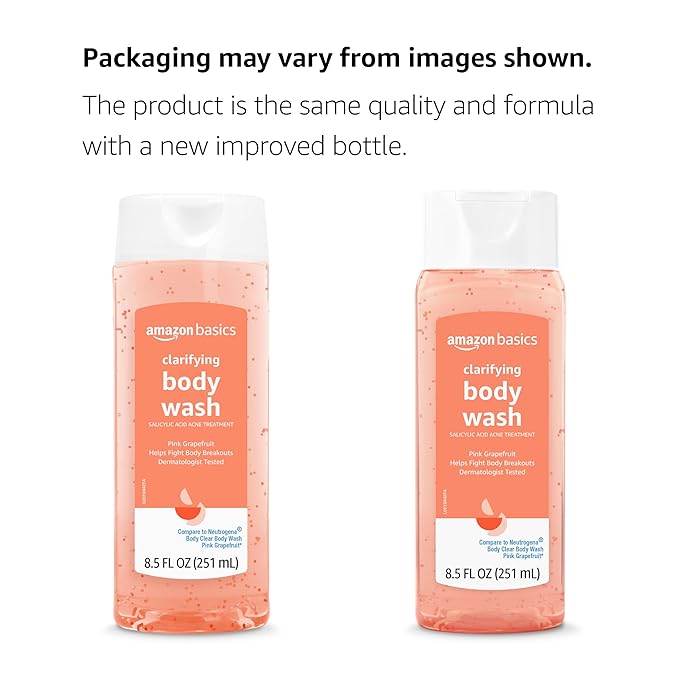 Amazon Basics Clarifying Pink Grapefruit Body Wash, 2% Salicylic Acid Acne - Image 4