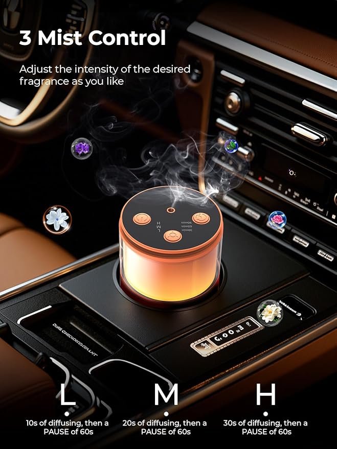 Waterless Diffuser for Essential Oil: Mini Battery Scent Diffuser for - Image 3