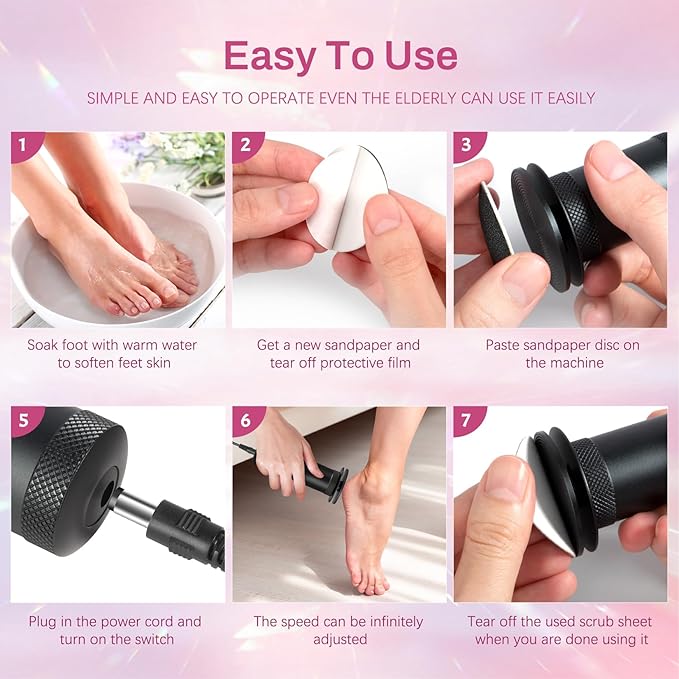 Krofaue Electric Foot Callus Remover - Image 8
