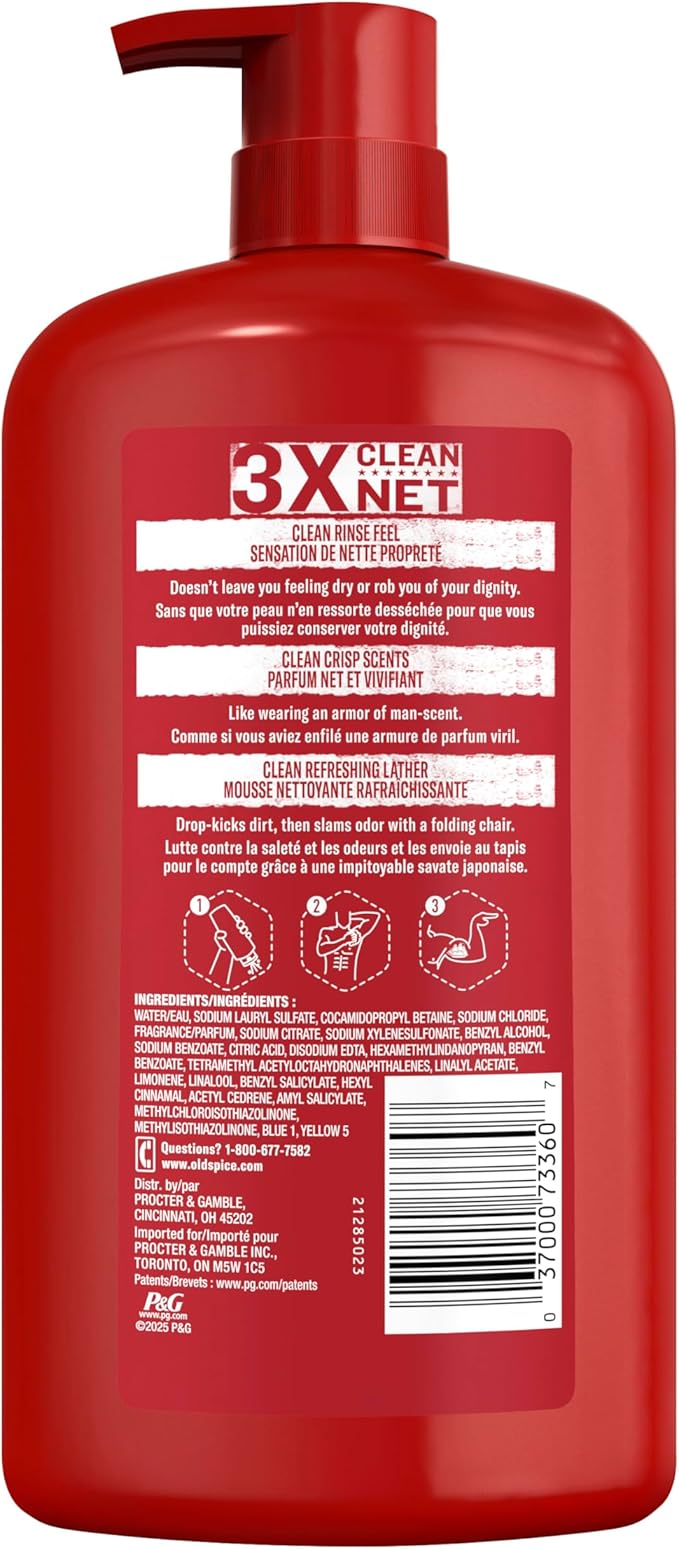 Old Spice Refreshing Body Wash for Men, High Endurance, 3X Defense, 24/7 Shower - Image 7