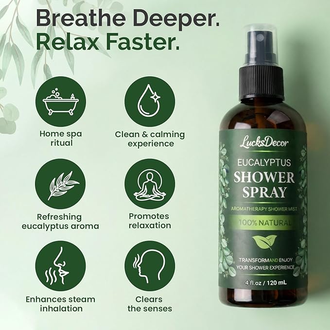 Eucalyptus Shower Spray 4oz – Aromatherapy Shower Mist, Spa and Sauna Inspired - Image 5