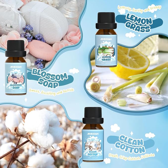 ARVIDSSON Clean Essential Oils Set, Natural Fragrance Oil - Image 4