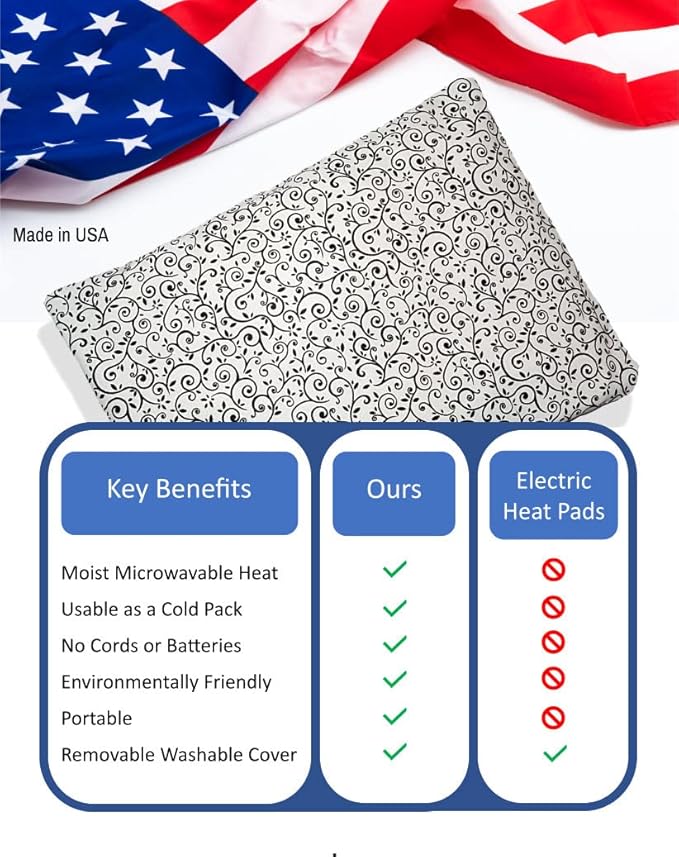 Microwavable Corn Filled Heating Pad and Cold Pack/Washable 100% Cotton Cover - Image 6