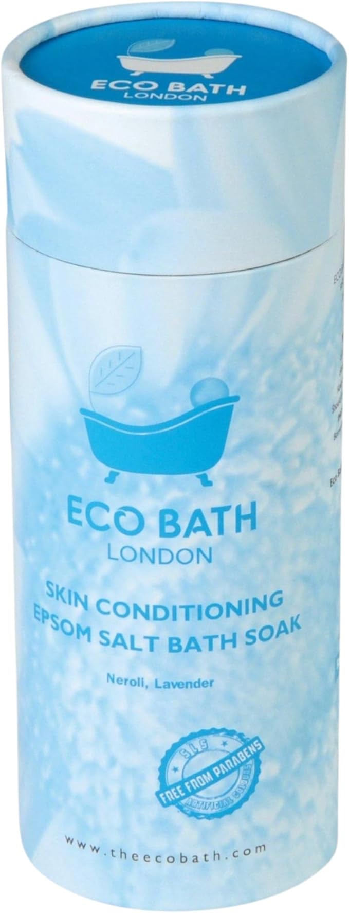 Eco Bath London Skin Conditioning Epsom Salt Bath Soak – Tube 2.2 LB | Made in by EcoBathLondon