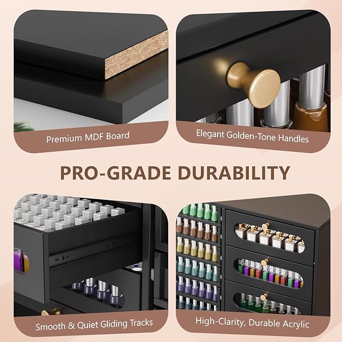 OmySalon Nail Polish Organizer Cabinet - Image 6