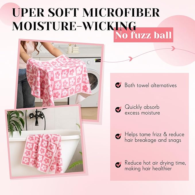 40 x 24 Inches Large Microfiber Hair Towels Quick Dry Hair Towel Wrap - Image 5