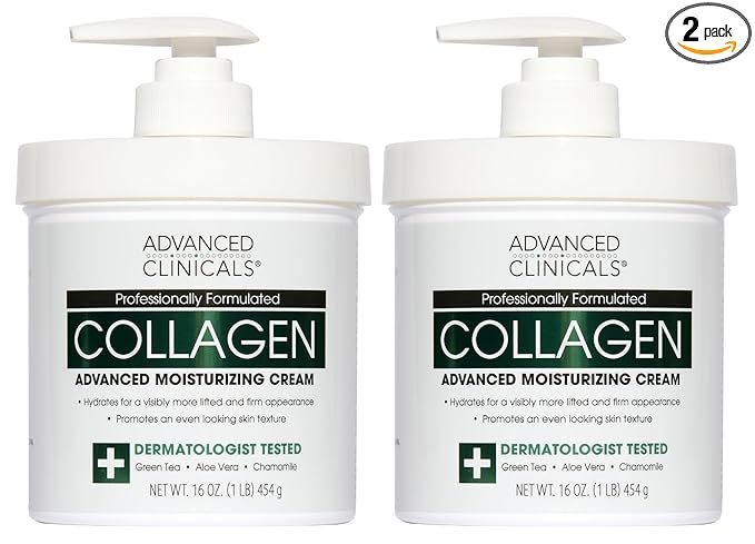 Advanced Clinicals Collagen Cream Body Lotion & Face Moisturizer W/Vitamin E | by AdvancedClinicals