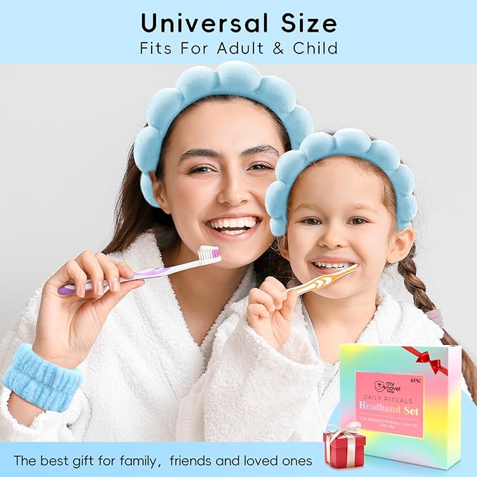 my novel things Spa Headband For Washing Face, Skincare headband and Wristband - Image 8