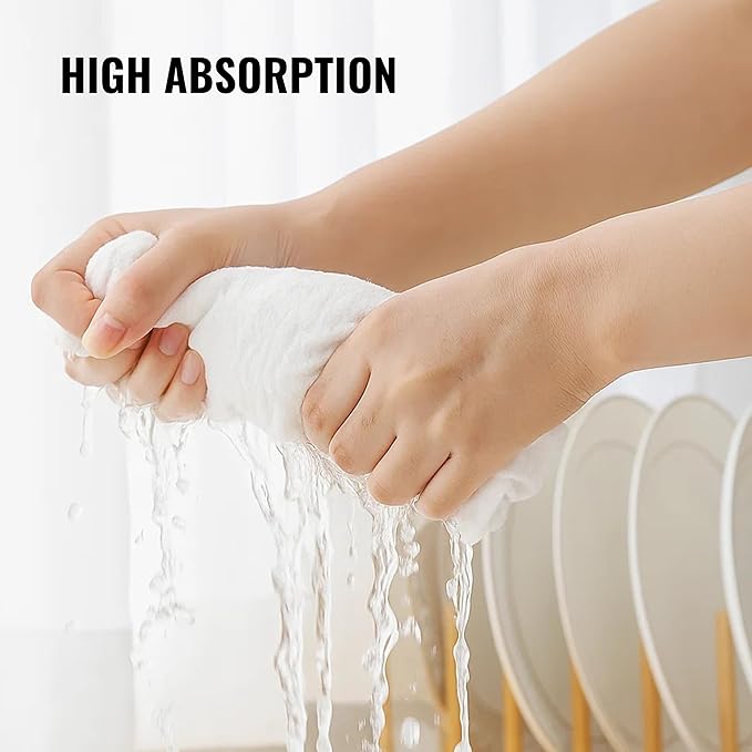 Dish Cloths Cotton| Kitchen Wash Cloth | Shop Towels Absorbent and Lint Free - Image 3