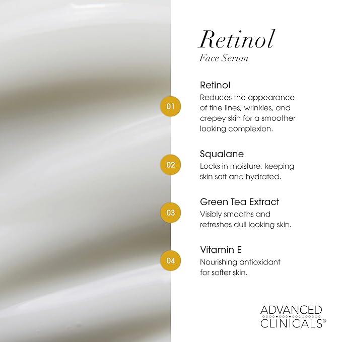 Advanced Clinicals Retinol Body Lotion + Retinol Serum 2PC Skincare Set - Image 8