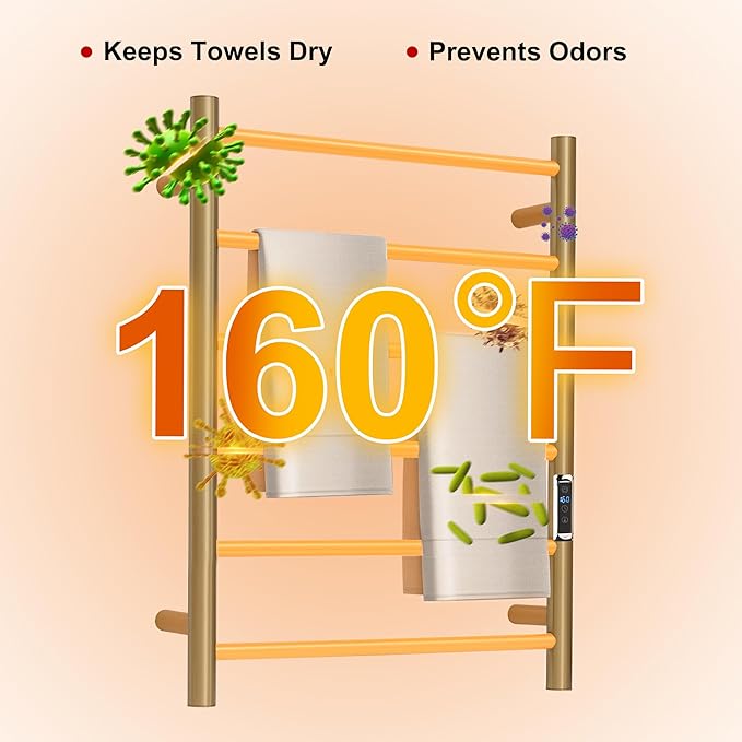 Heated Towel Racks for Bathroom, Wall Mounted Electric Towel Warmer Racks - Image 3