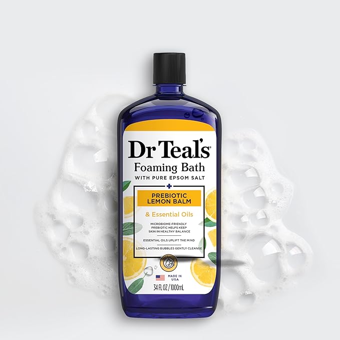 Dr Teal's Foaming Bath with Pure Epsom Salt, Prebiotic Lemon Balm & Essential - Image 9