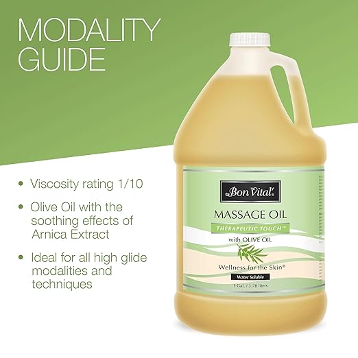Bon Vital' Therapeutic Touch Massage Oil, 1-Gallon Bottle, Unscented Massage Oil - Image 5
