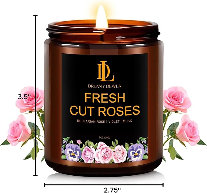 Fresh Cut Roses Candles, Fresh Cut Roses Scented Candle, Mother's Day Candle - Image 7
