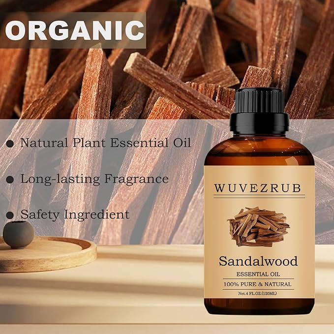 Sandalwood Essential Oils, 120ML Pure and Natural Essential Oil - Image 2