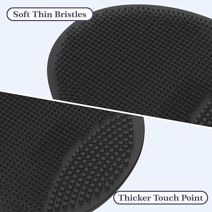 Manmihealth Silicone Back Scrubber & Soft Shower Face Brush Set 4 PCS, - Image 3