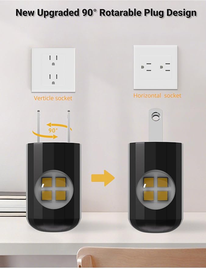 TSEXES Plug-in LED Night Lights, Dusk to Dawn Sensor, Non-Dimmable, 6 Pack - Image 3