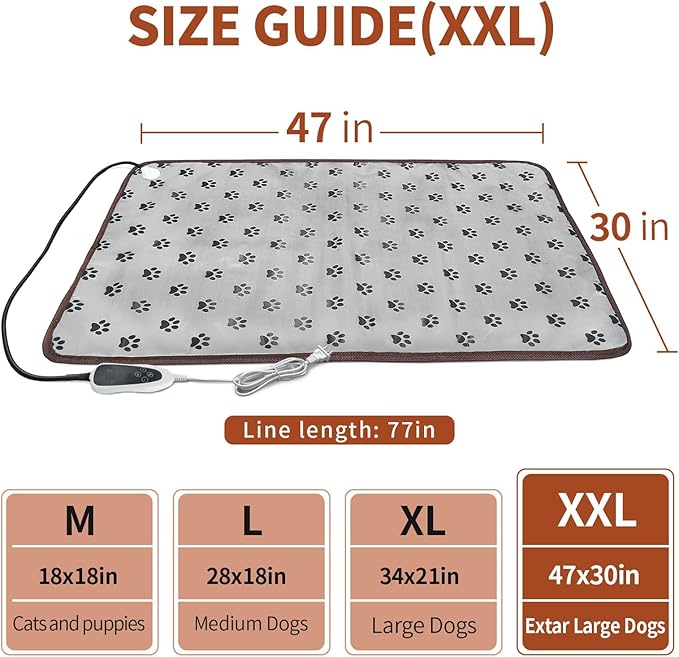 GOLOPET Extra Large Dog Heating Pad 47x30 in - Image 2
