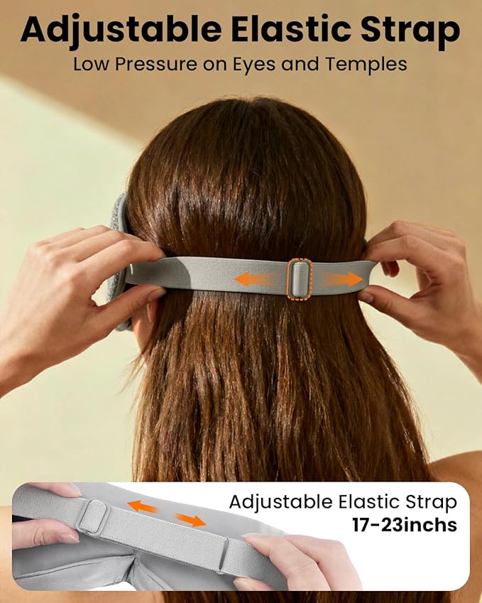 Cordless Heated Eye Mask with 1500mAh Large Battery, 4 Heat Levels & 100% - Image 8