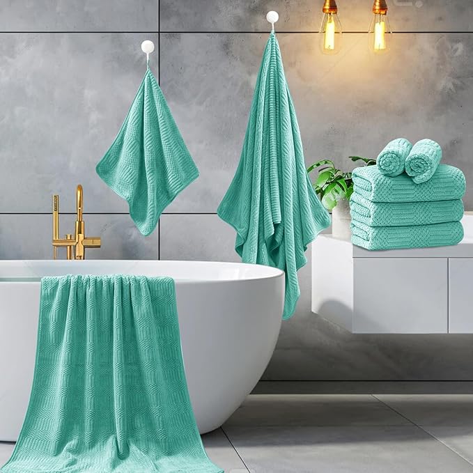 8 Piece Bath Towel Set-2 Oversized Bath Sheets, 2 Hand Towels, 4 - Image 5