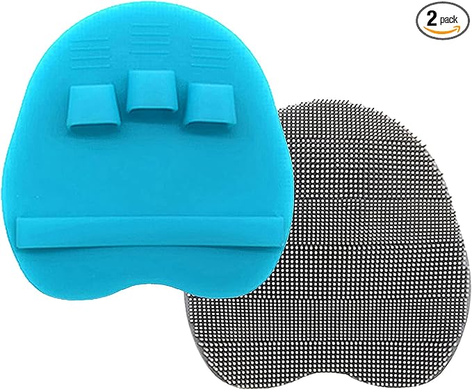 2 Pack Soft Silicone Shower Brush, Body & Face & Short Hair Wash, Bath by Hommiesafe