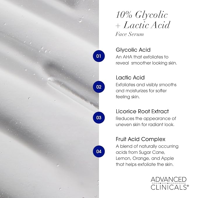 Advanced Clinicals Exfoliating 10% Glycolic Acid Serum - Image 4