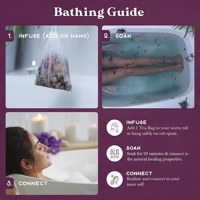 Astral Blend Bath Tea by Purple Canyon | 3 Purifying Bath Soaks - Image 4