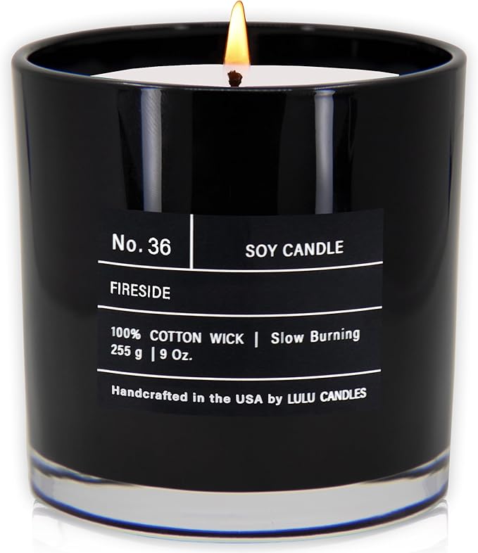Lulu Candles | Fireside | Smells Like a Bonfire | Luxury Scented Soy Jar Candle by LULUCANDLES